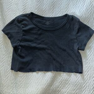 Brandy cropped loose tee